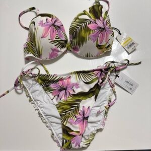 Shade & Shore Pink Floral Bikini